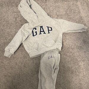 GAP Kids Gray Sweatpants and Hoodie Set